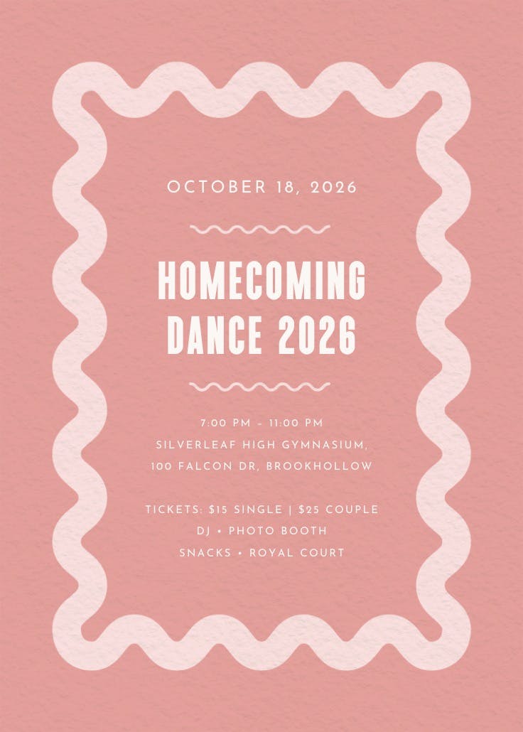 Billowing border - homecoming poster