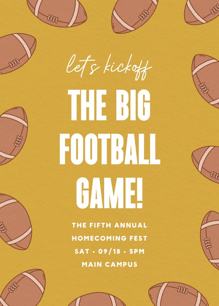 Football game day - póster de evento