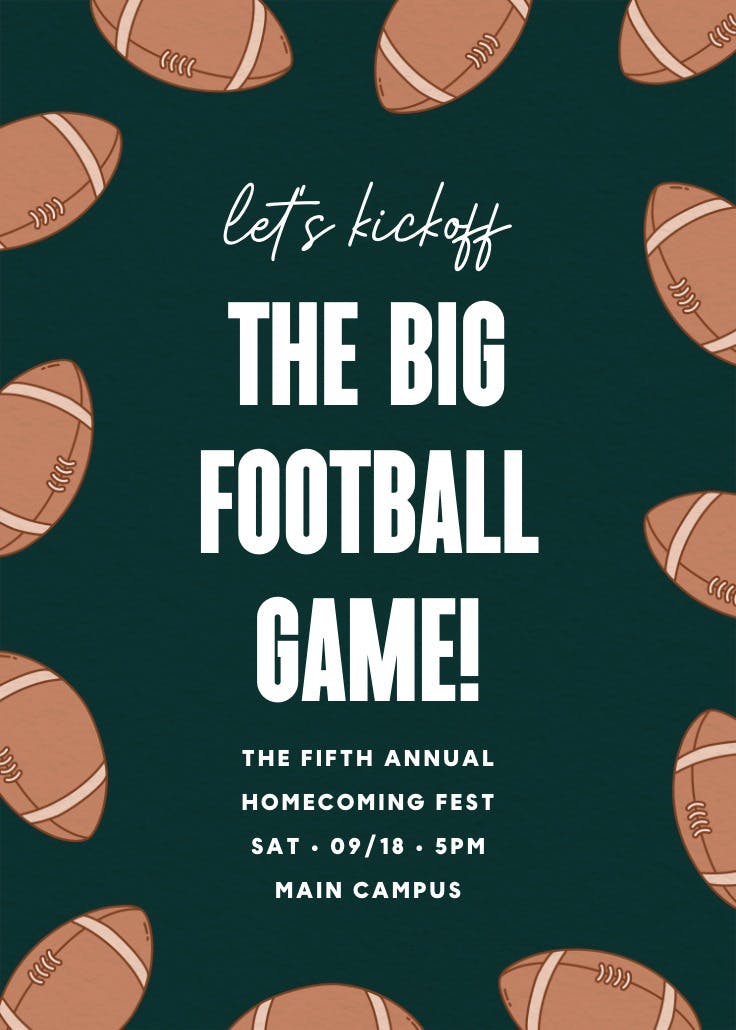 Football game day - póster de evento