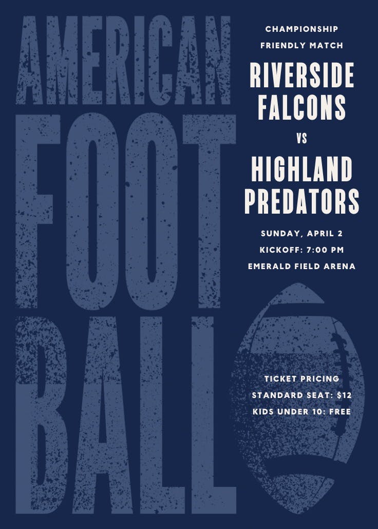 Game day filter - homecoming poster