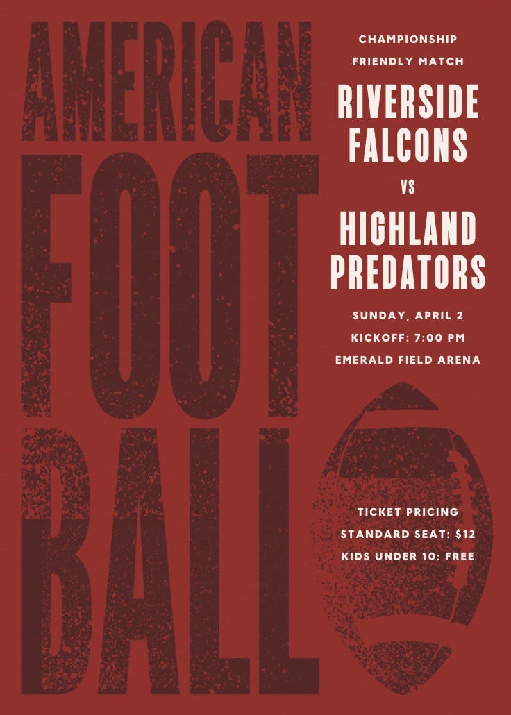 Game day filter - homecoming poster