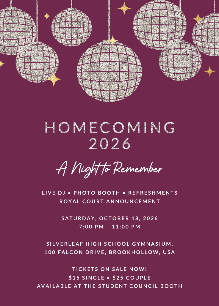 Mega fun disco party - homecoming poster