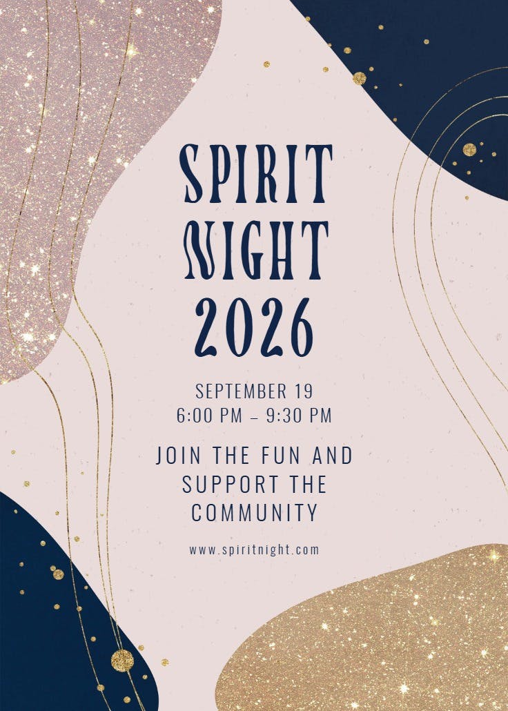 Modern abstract shapes - events poster