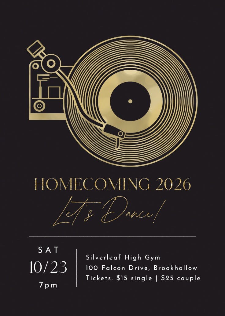 Music record player - events poster