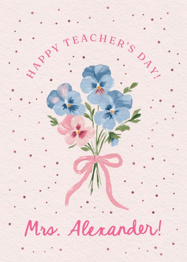 Bookworm blooms - teachers day poster