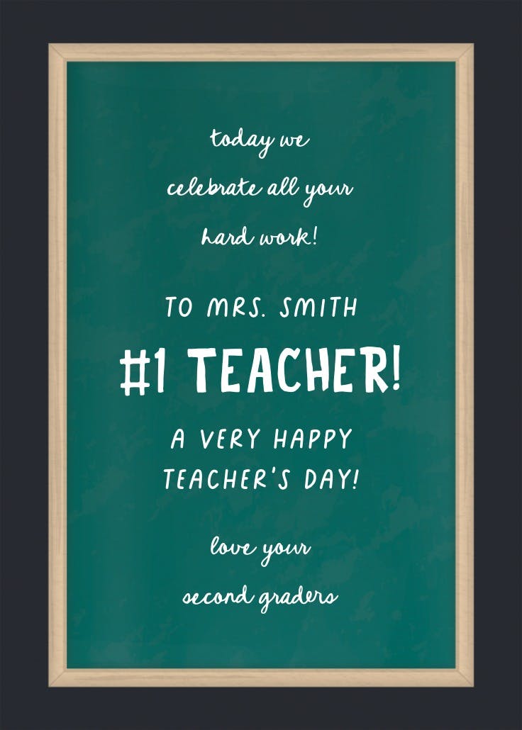 Cheerful chalkboard - teachers day poster