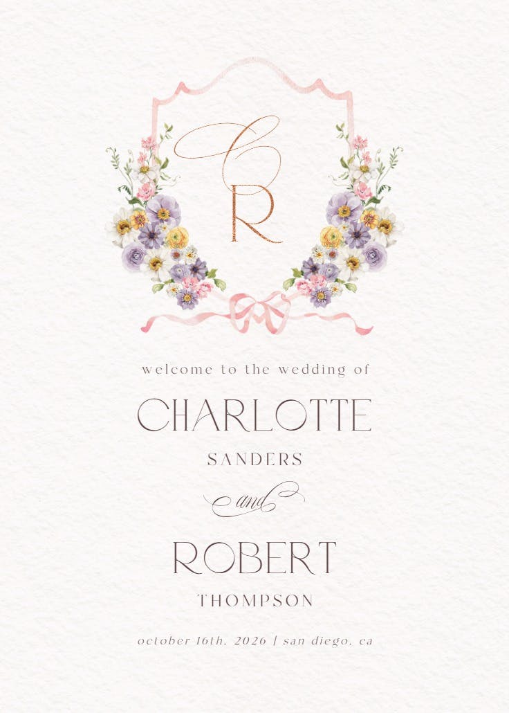 Blooms all around - wedding poster