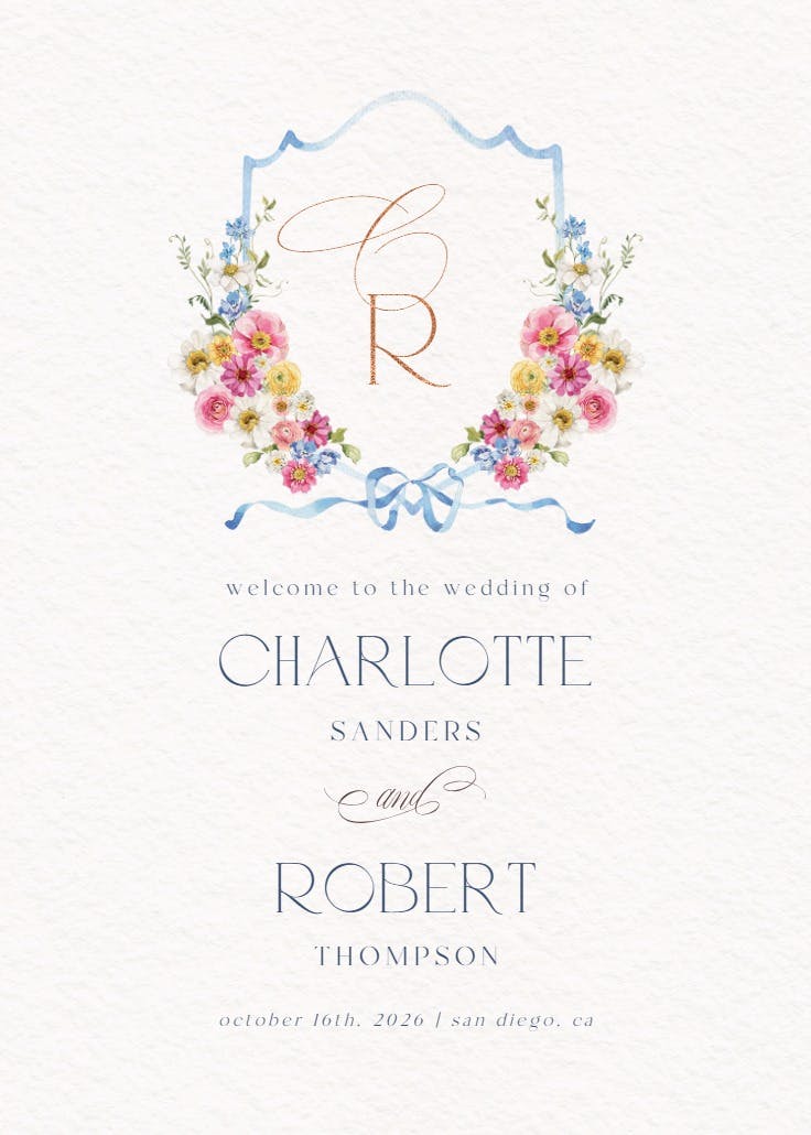 Blooms all around - wedding poster