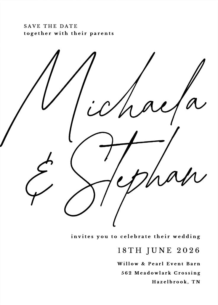 Bold bellisia - wedding poster