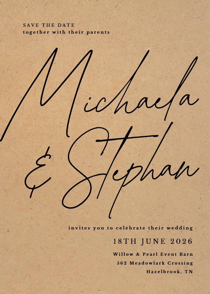 Bold bellisia - wedding poster