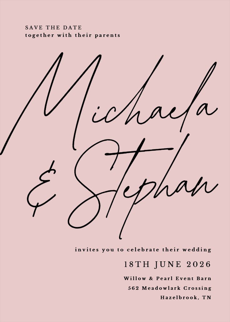 Bold bellisia - wedding poster