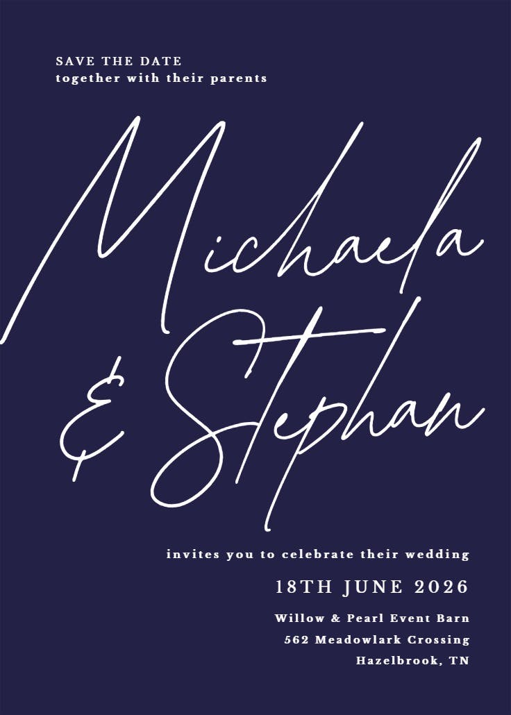 Bold bellisia - wedding poster