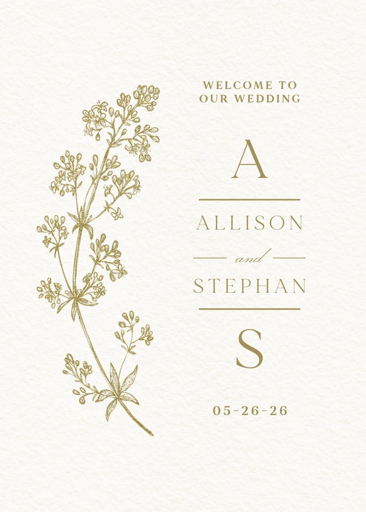 Botanical line - wedding poster