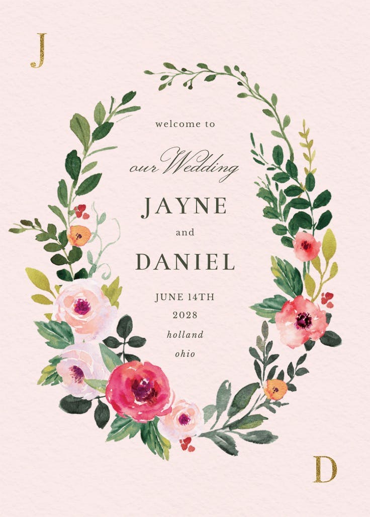 Floral escape - wedding poster