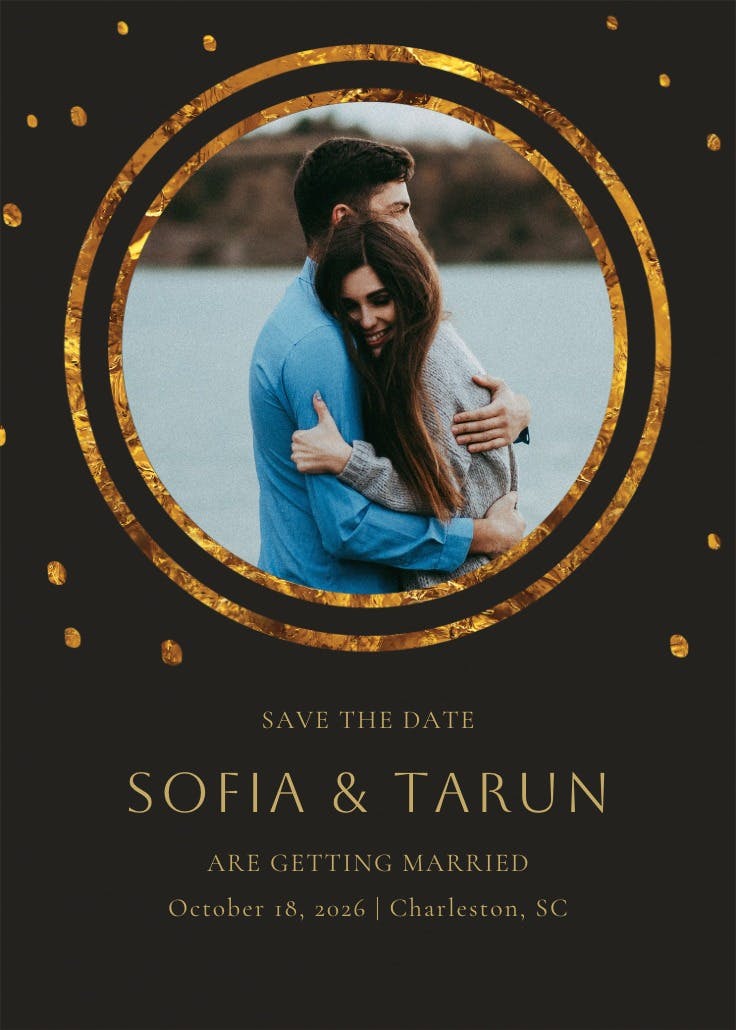 Golden minimalism - wedding poster