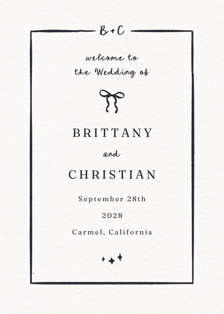 Magical minimalism - wedding poster