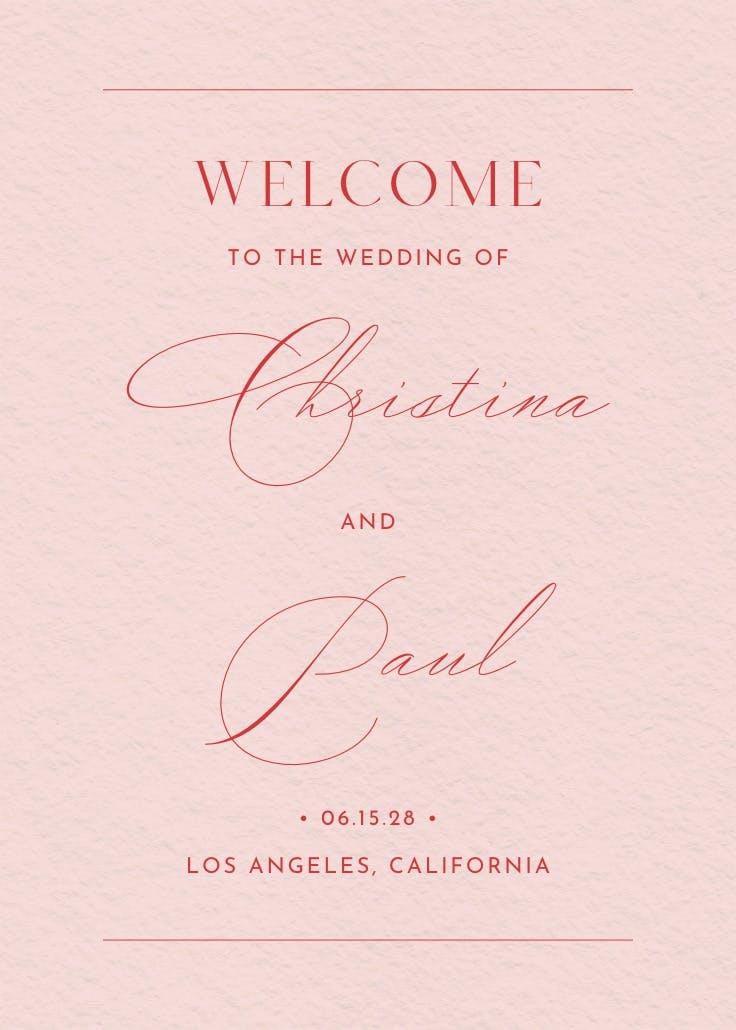 Scripted boldly - wedding poster