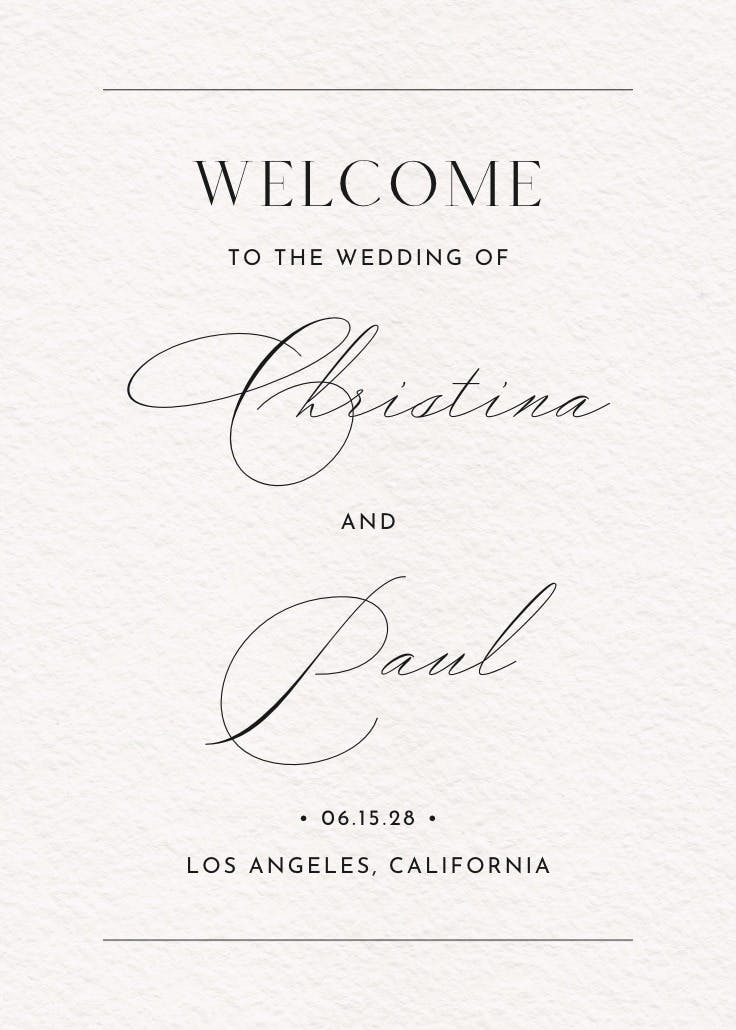Scripted boldly - wedding poster