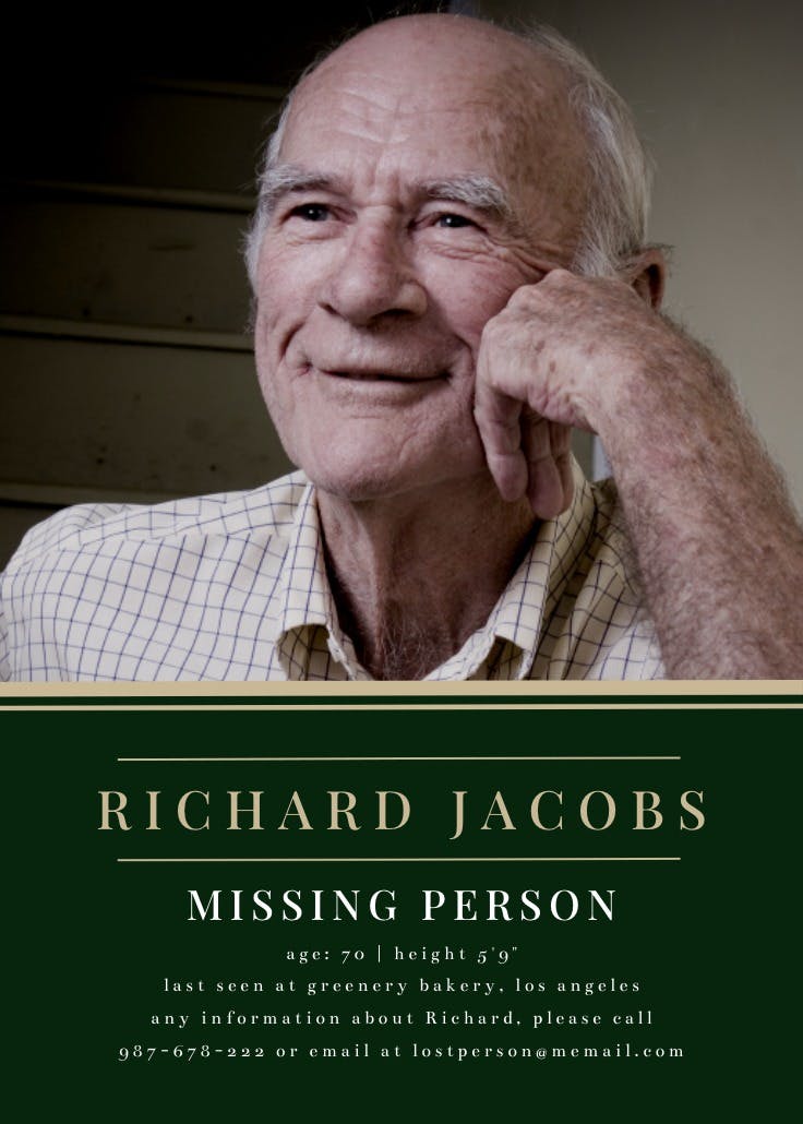 Beloved one - missing poster