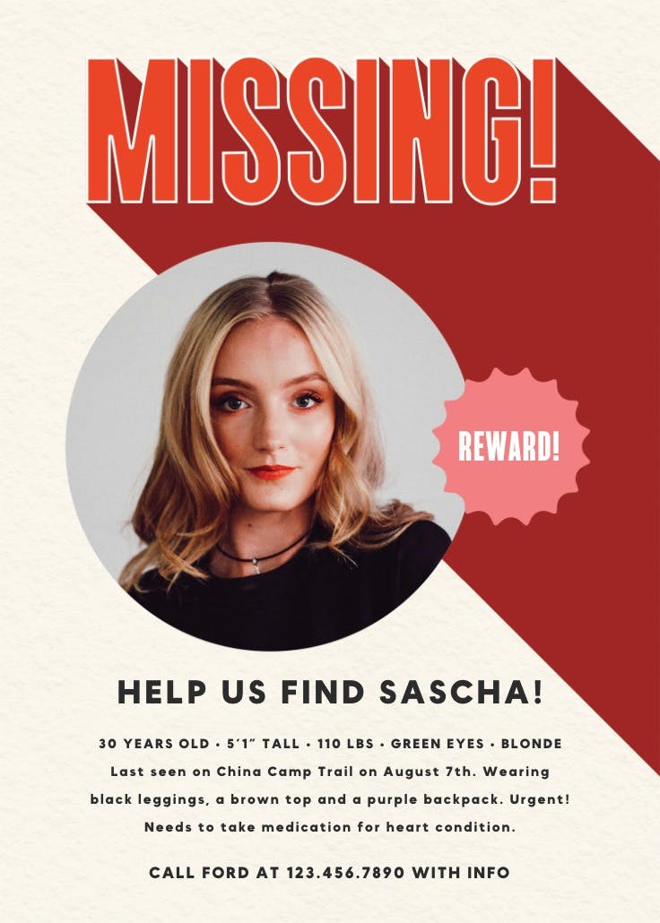 Missing shadow - missing poster