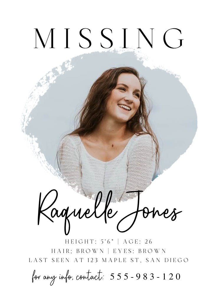 Photo brush stroke - missing poster