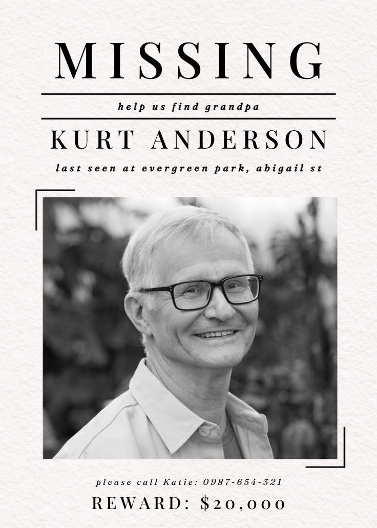 This just in - missing poster