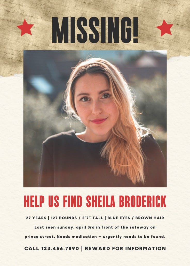 Torn paper - missing poster