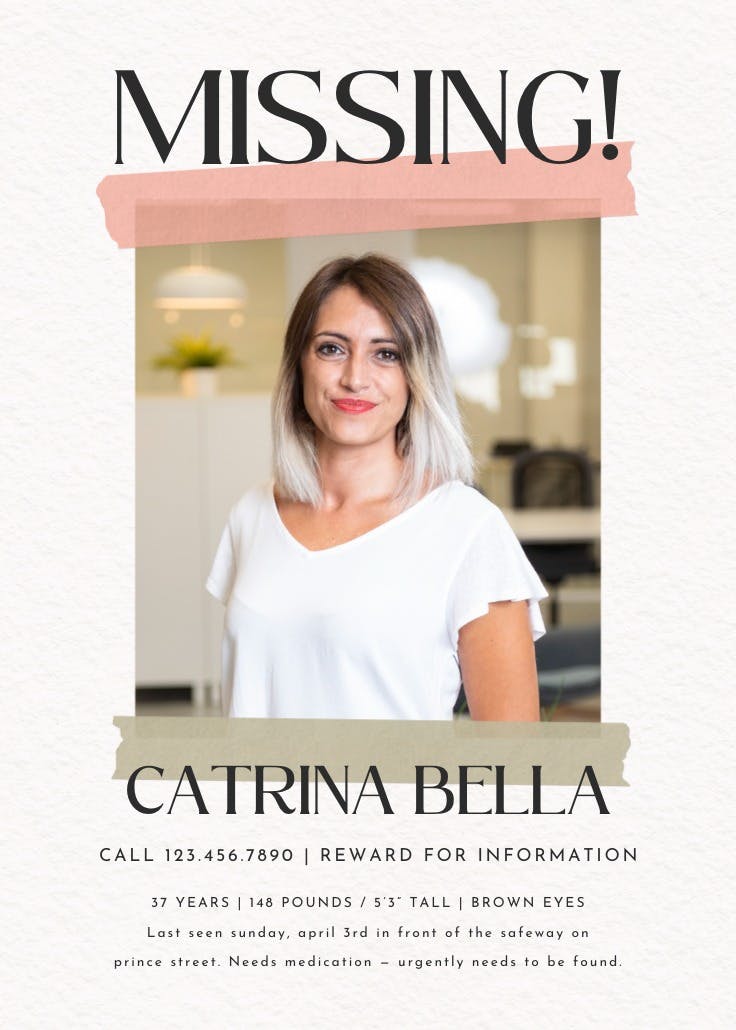 Washi - missing poster