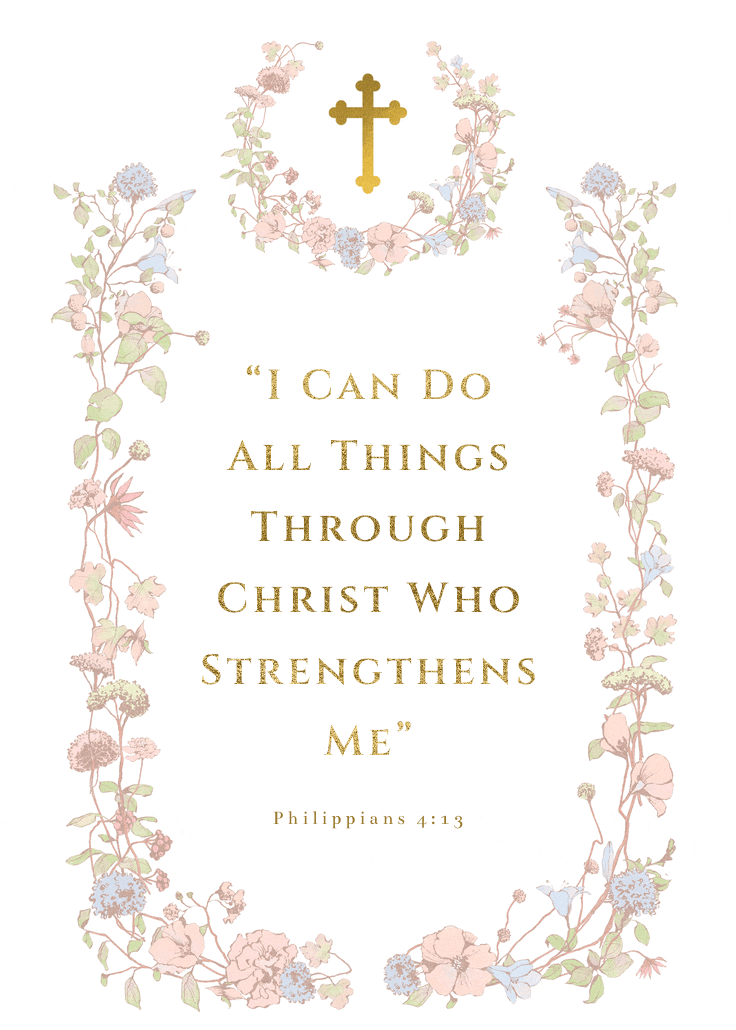 Blessed blossoms - slogan poster