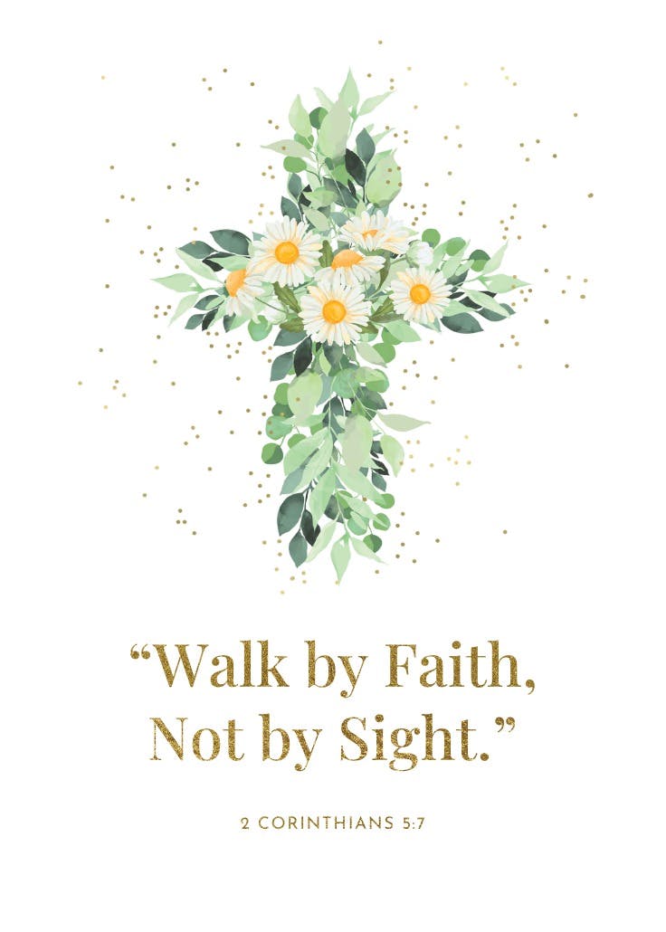 Daisies cross - slogan poster