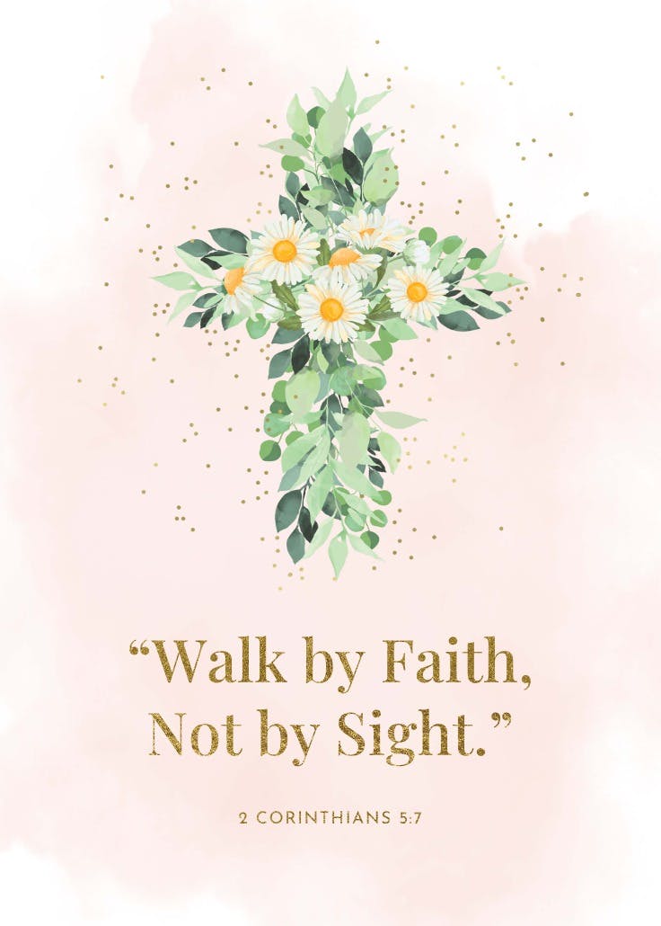 Daisies cross - slogan poster