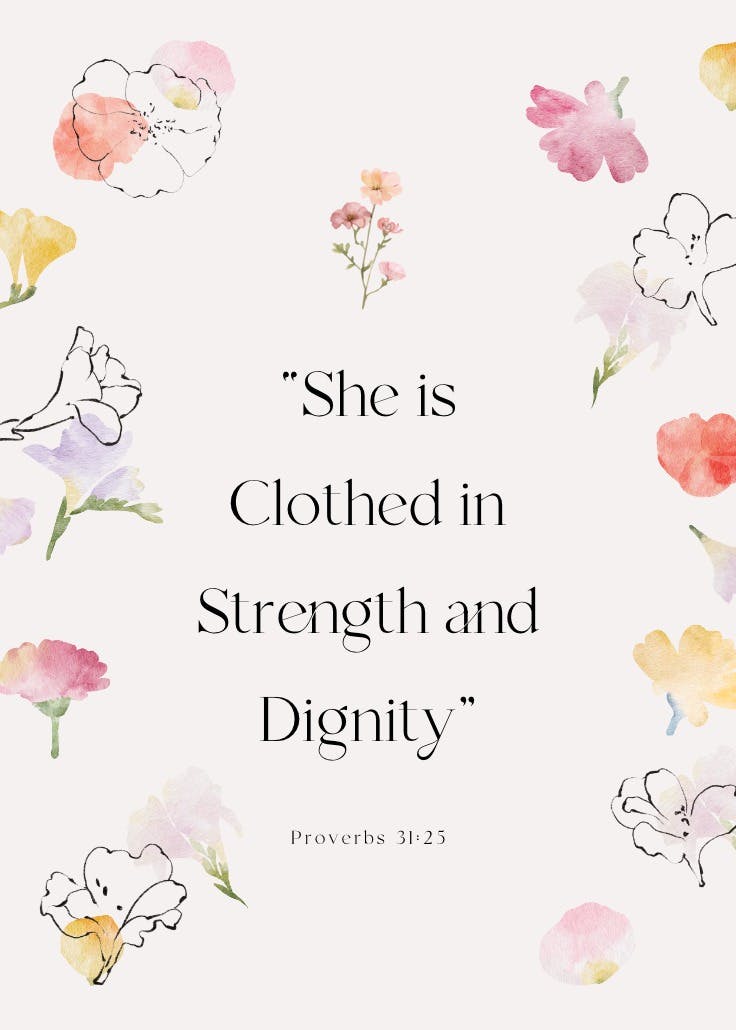 Floral stamps - slogan poster