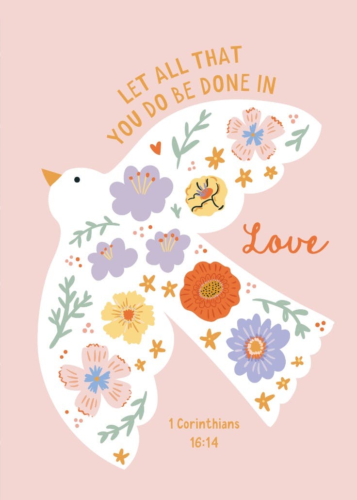 Floral wings - slogan poster