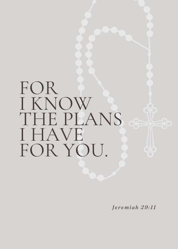 Rosary beads - slogan poster