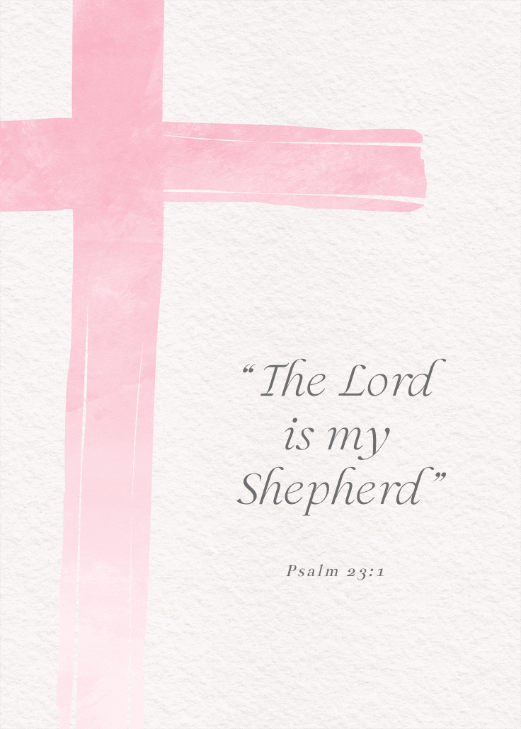 Watercolor cross - slogan poster