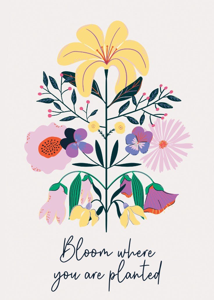Bloom - póster de eslogan