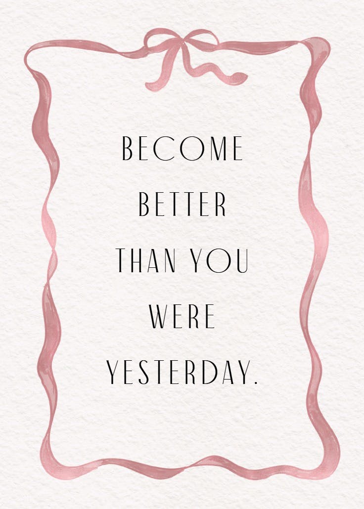 Delicate ribbon - slogan poster