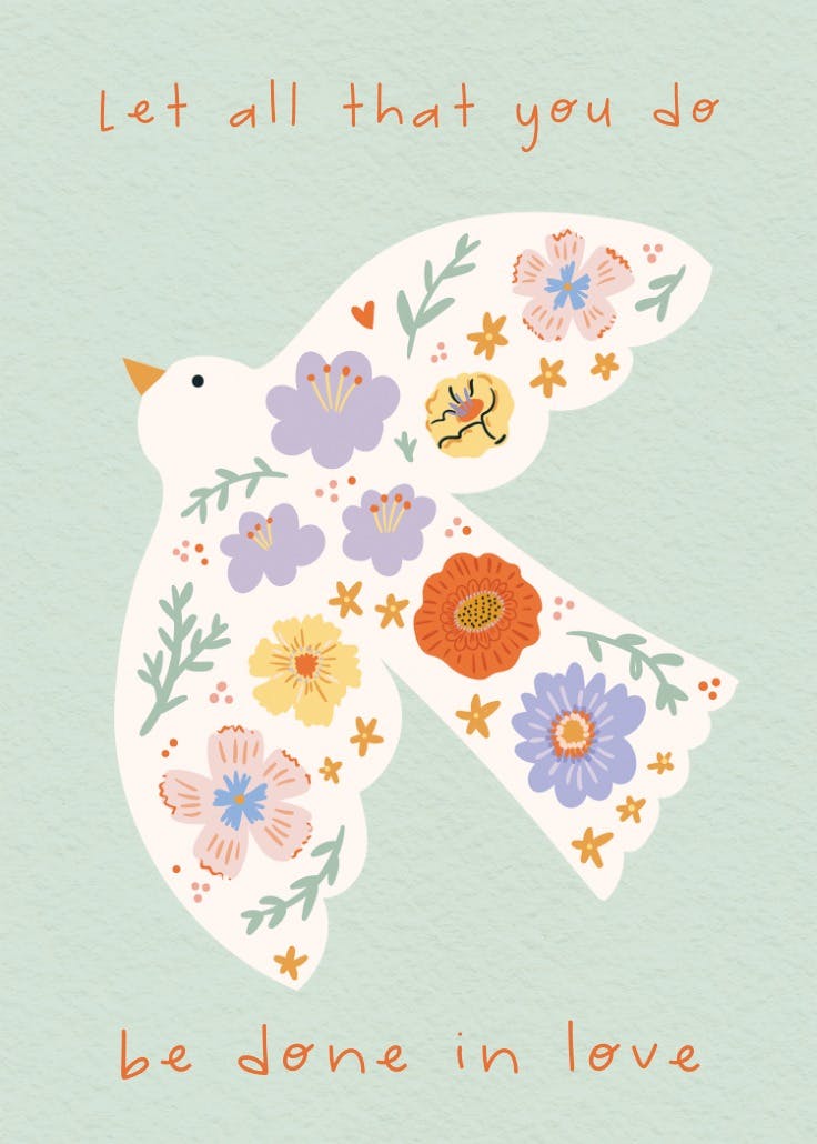 Done in love - slogan poster