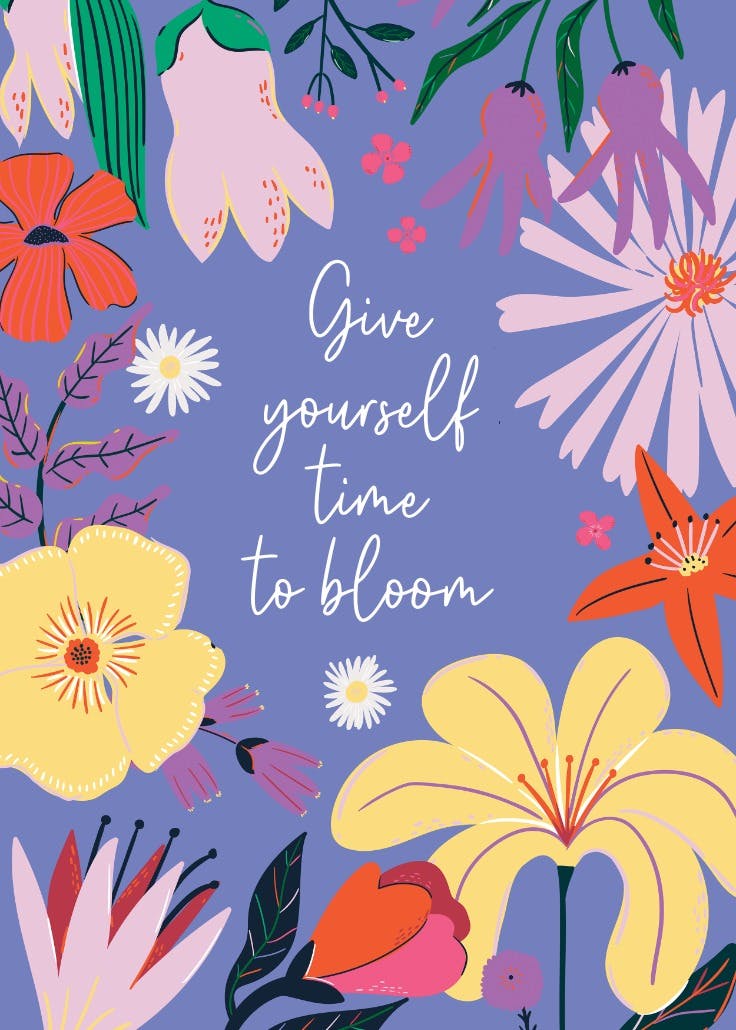 Give yourself time - póster de eslogan