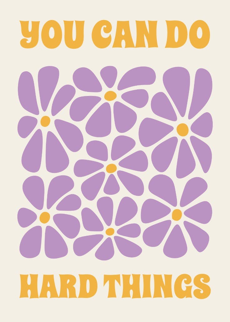 Hard things - slogan poster