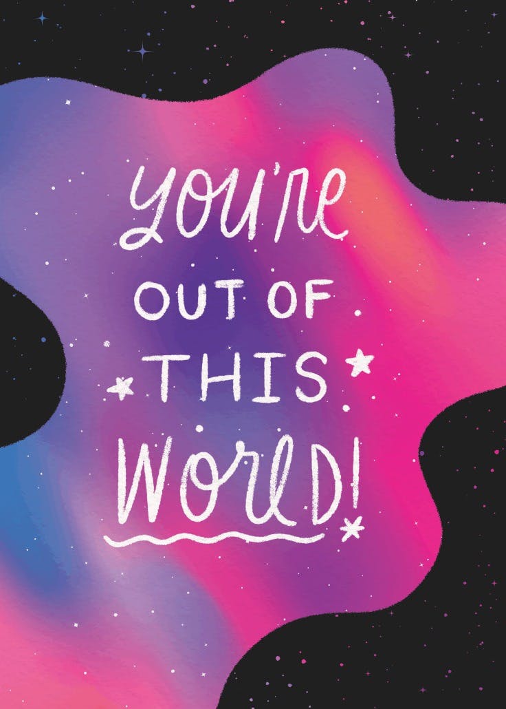 Out of this world - póster de eslogan