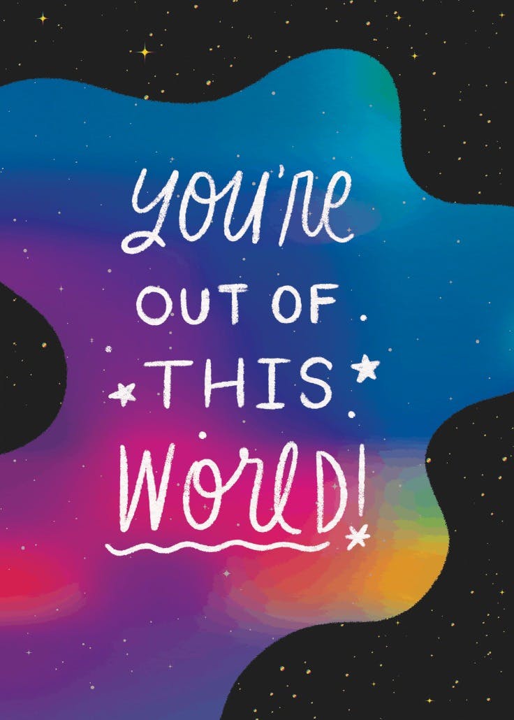 Out of this world - póster de eslogan