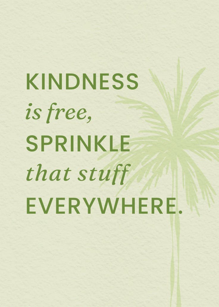 Palm motif - slogan poster