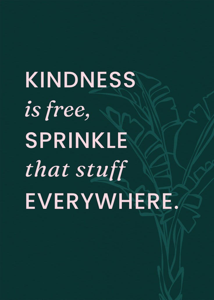 Palm motif - slogan poster