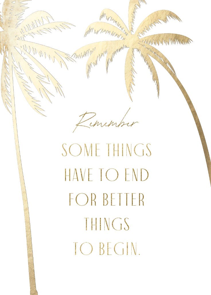 Palm trees - slogan poster