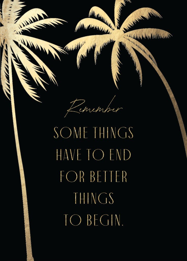 Palm trees - slogan poster