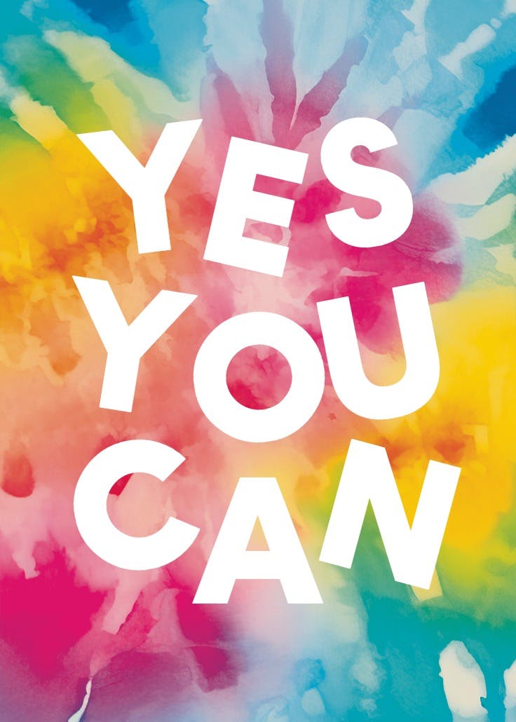 Vibrant tie dye - slogan poster