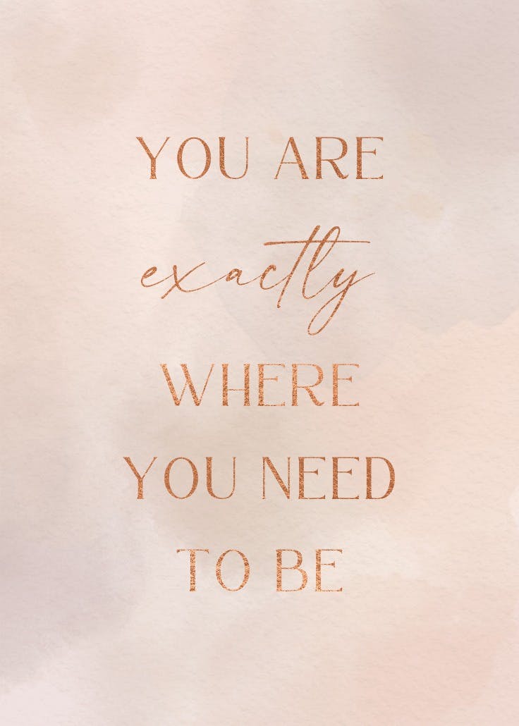 Warm watercolor - slogan poster