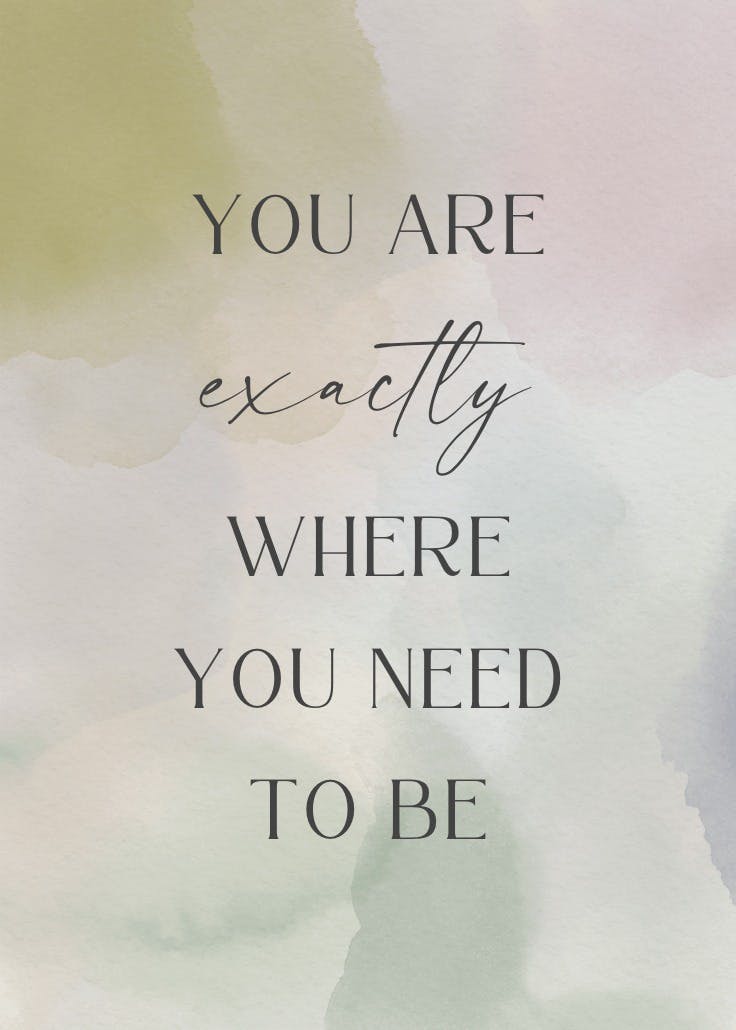 Warm watercolor - motivational poster