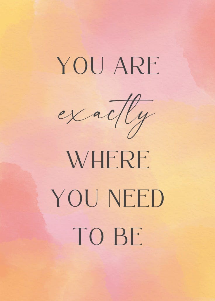 Warm watercolor - motivational poster